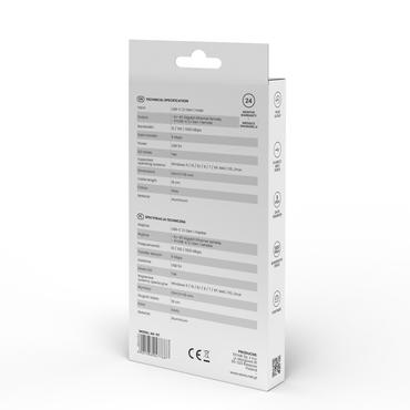 Savio AK-57 USB-C - 3 x USB-A HUB with RJ-45 Gigabit Ethernet adapter 5000 Mbit/s grey 2 x USB 3.2 Gen 2 (3.1 Gen 2) Type-C 1000 Mbit/s Grå