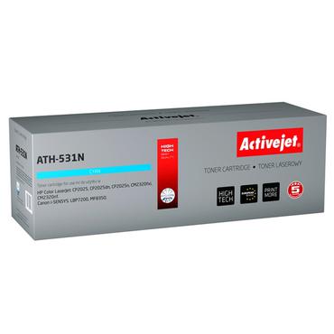 Activejet tonerpatron ATH-531N (erstatning HP 304A CC531A, Canon CRG-718C; Supreme; 3200 sider; blå)