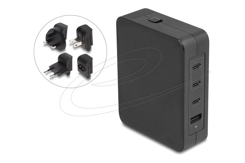 Delock Strømforsyningsadapter Gan Usb And Usb With 145w Power Adapter 145 Watt