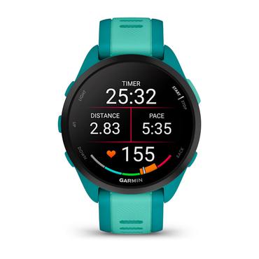 Garmin Forerunner 165 Music 3,05 cm (1.2") AMOLED 43 mm Digital 390 x 390 pixel Berøringsskærm Turkis GPS (satellit)