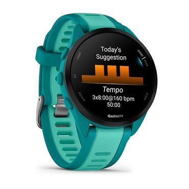 Garmin Forerunner 165 Music 3,05 cm (1.2") AMOLED 43 mm Digital 390 x 390 pixel Berøringsskærm Turkis GPS (satellit)