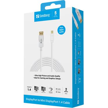 Sandberg - DisplayPort-kabel - DisplayPort till Mini DisplayPort - 2 m