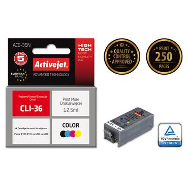 Activejet ACC-36N (Canon CLI-36 udskiftning; Supreme; 12,5 ml; farve)