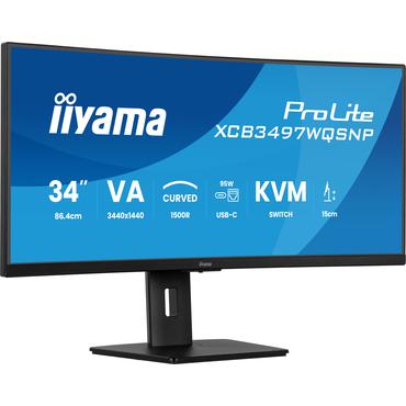 iiyama ProLite XCB3497WQSNP-B1 sk&auml;rm - LED-bakgrundsbelysning - 34" - AMD FreeSync Premium - VA - 0.4ms - UWQHD 3440x1440