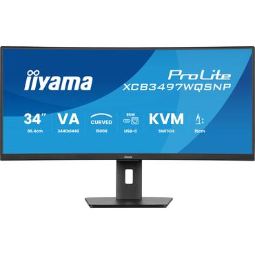iiyama ProLite XCB3497WQSNP-B1 sk&auml;rm - LED-bakgrundsbelysning - 34" - AMD FreeSync Premium - VA - 0.4ms - UWQHD 3440x1440