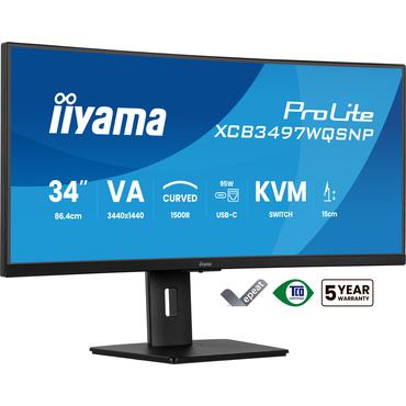 iiyama ProLite XCB3497WQSNP-B1 sk&auml;rm - LED-bakgrundsbelysning - 34" - AMD FreeSync Premium - VA - 0.4ms - UWQHD 3440x1440