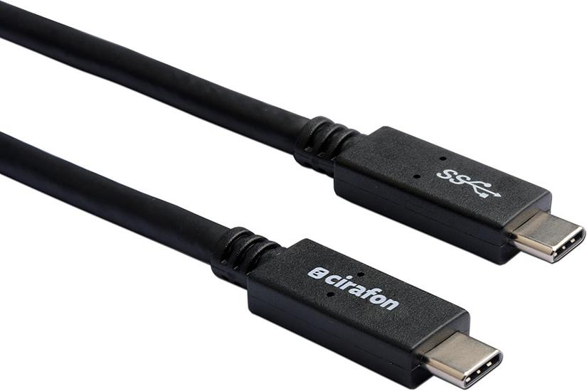 Cirafon USB3.1 CM-CM 06 USB-kabel USB 3.2 Gen 1 (3.1 Gen 1) 1 m USB C Sort