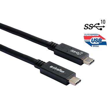 Cirafon USB3.1 CM-CM 06 USB-kabel USB 3.2 Gen 1 (3.1 Gen 1) 1 m USB C Sort