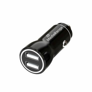 MediaRange Kfz-Ladeger&auml;t 3100mA  2x USB-A  schwarz/silber