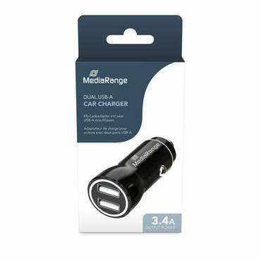 MediaRange Kfz-Ladeger&auml;t 3100mA  2x USB-A  schwarz/silber