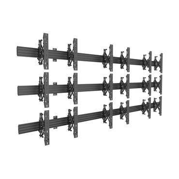 Multibrackets M Wallmount Pro MBW3x3U - konsol - för 9 LCD-displayer - svart