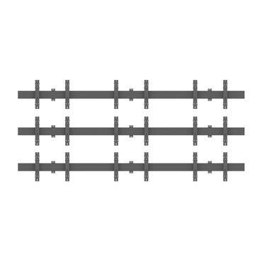 Multibrackets M Wallmount Pro MBW3x3U - konsol - för 9 LCD-displayer - svart