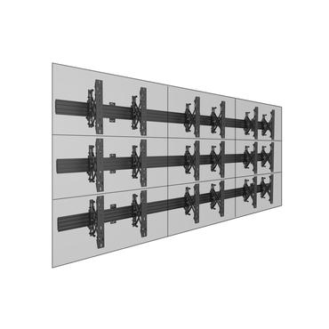 Multibrackets M Wallmount Pro MBW3x3U - konsol - för 9 LCD-displayer - svart