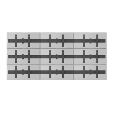 Multibrackets M Wallmount Pro MBW3x3U - konsol - för 9 LCD-displayer - svart