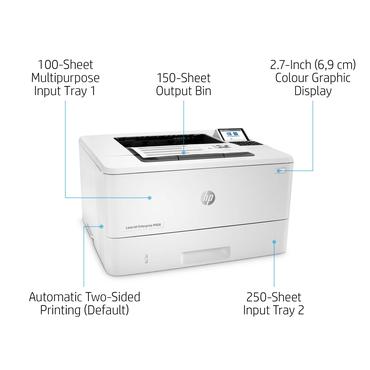 HP LaserJet Enterprise M406dn Sort og hvid Printer, Kun ethernet; Dupleks