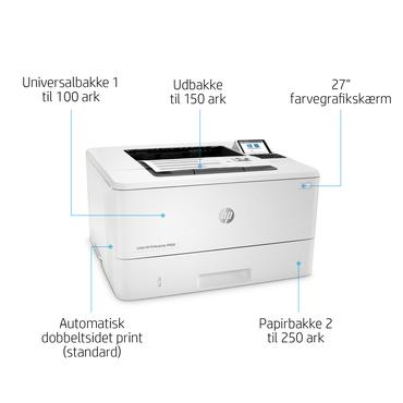 HP LaserJet Enterprise M406dn Sort og hvid Printer, Kun ethernet; Dupleks