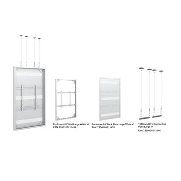 Multibrackets M Pro Series h&ouml;lje - stor - f&ouml;r LCD-display - vajer - vit