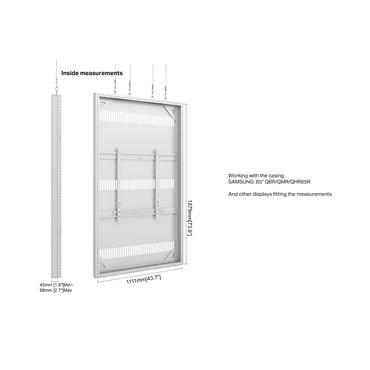 Multibrackets M Pro Series h&ouml;lje - stor - f&ouml;r LCD-display - vajer - vit