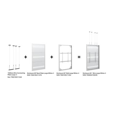 Multibrackets M Pro Series h&ouml;lje - stor - f&ouml;r LCD-display - vajer - vit