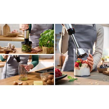 Bosch Serie 6 MSM6M621 blender 0,5 L Nedsænkning blender 1000 W Sort, Rustfrit stål