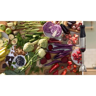 Bosch Serie 6 MSM6M621 blender 0,5 L Nedsænkning blender 1000 W Sort, Rustfrit stål