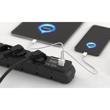 ACAR W2436 overspændingsbeskytter Sort 6 AC stikkontakt(er) 230 V 1,5 m