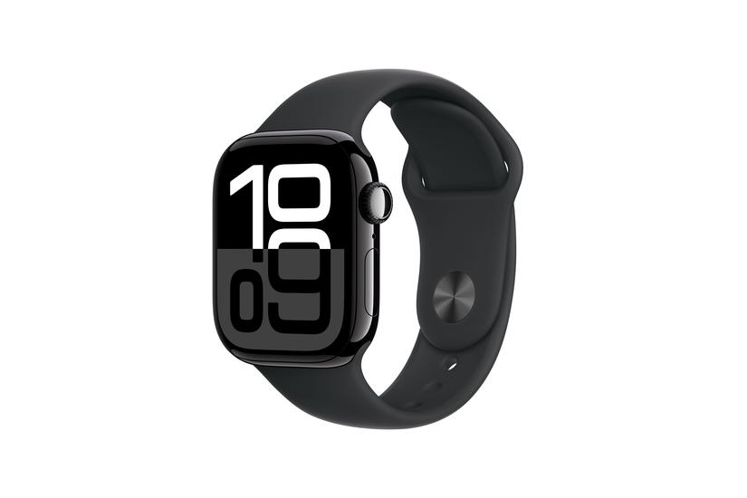 Apple Watch Series 10 (GPS + Cellular) - jet black aluminium - smart klocka med sportband - svart - 64 GB