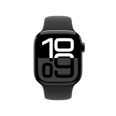 Apple Watch Series 10 (GPS + Cellular) - jet black aluminium - smart klocka med sportband - svart - 64 GB