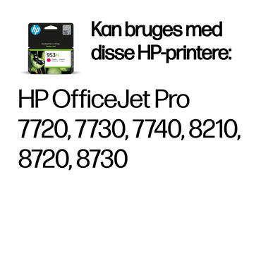 HP Original 953XL-blækpatron med høj kapacitet, magenta