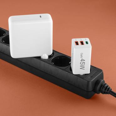 Hama 00201995 oplader til mobil enhed Smartphone Hvid Vekselstrøm Hurtig opladning Indendørs, Udendørs