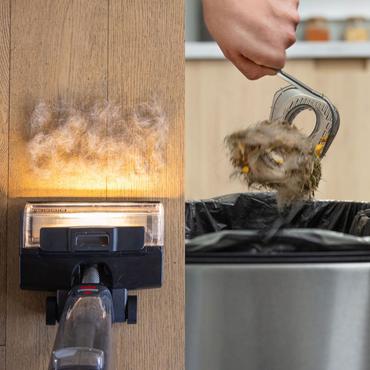 Bissell CrossWave OmniForce EdgeFind Pro St&aring;ende vakuum Batteri T&oslash;r&v&aring;d Posel&oslash;s Sort, Lilla