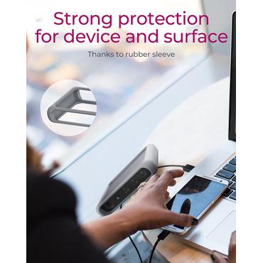 ICY BOX IB-HUB801-TB4 Thunderbolt 4 40000 Mbit/s Anthracit, Sort