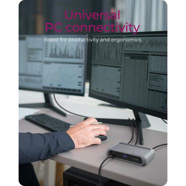 ICY BOX IB-HUB801-TB4 Thunderbolt 4 40000 Mbit/s Anthracit, Sort