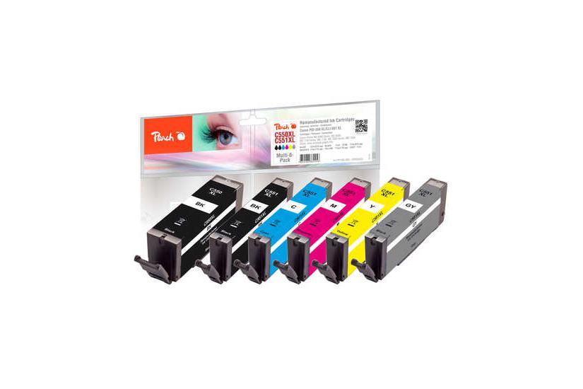 Peach Patrone Canon PGI-550XL / CLI-551XL Multi-6- Pack remanufactured