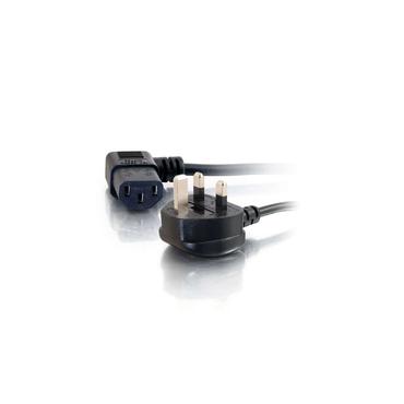 C2G 1m 18 AWG UK 90° Power Cord (IEC320C13R to BS 1363) - strömkabel - power IEC 60320 C13 till BS 1363 - 1 m