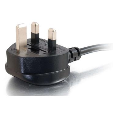 C2G 1m 18 AWG UK 90° Power Cord (IEC320C13R to BS 1363) - strömkabel - power IEC 60320 C13 till BS 1363 - 1 m