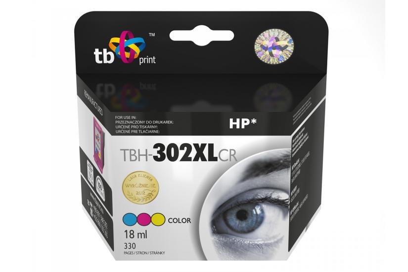 TB Print TBH-302XLCR bl&aelig;kpatron 1 stk Bl&aring;, Lilla, Gul