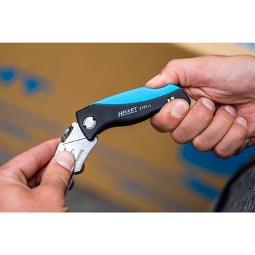 HAZET 2157-1 lommekniv Sort, Bl&aring;