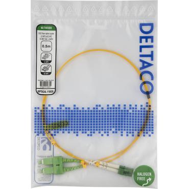 Deltaco LCSC-05-DAA InfiniBand og fiberoptisk kabel 0,5 m 2x LC 2x SC Gul
