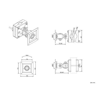 Multibrackets M monteringskomponent - f&ouml;r LCD-display - svart