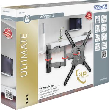 Schwaiger MOTION 4 konsol - f&ouml;r platt panel - svart