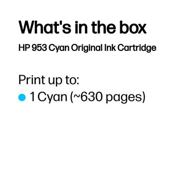 HP Original 953-blækpatron, cyan