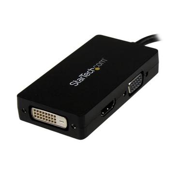 StarTech.com A/V-reseadapter: 3-i-1 DisplayPort till VGA-, DVI- eller HDMI-konverterare - videokort - DisplayPort / HDMI / DVI / VGA - 26.6 m