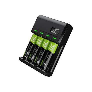 Green Cell VitalCharger USB-batterioplader - 4 x AA type - NiMH - 0.5 Watt