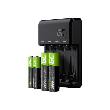Green Cell VitalCharger USB-batterioplader - 4 x AA type - NiMH - 0.5 Watt