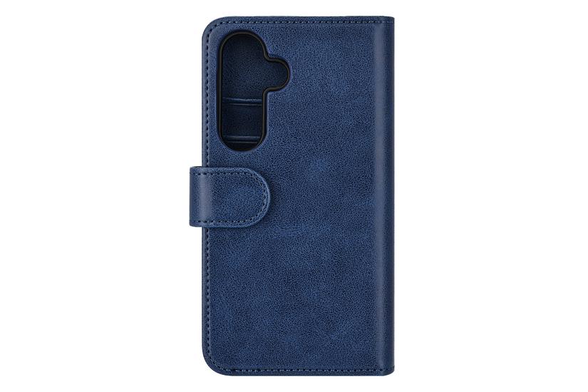 Essentials Samsung Galaxy S25 PU wallet, detachable, 3 cards, blue