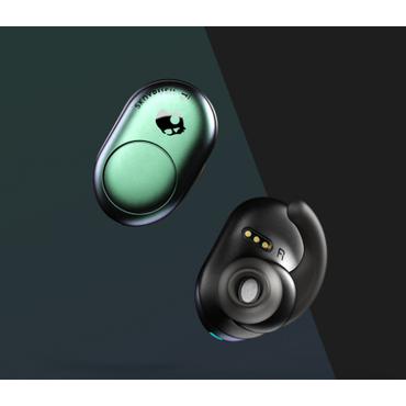 Skullcandy Push - Ægte trådløse øretelefoner med mik. - i øret - Bluetooth - psykotropisk grønblå
