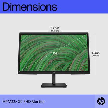 HP V22v G5 skærm - Kantbelyst LED - 22" - AMD FreeSync - VA - 5ms
