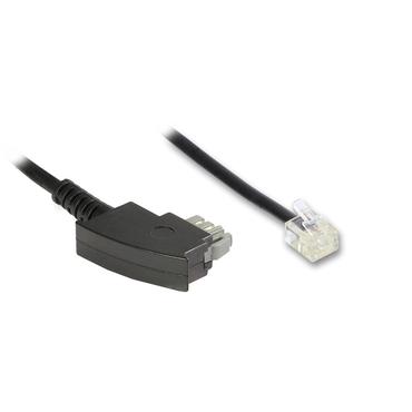 Alcasa T2A-10 telefonkabel 10 m Sort