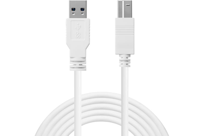 Sandberg 509-23 USB-kabel USB 3.2 Gen 1 (3.1 Gen 1) 1,8 m USB A USB B Hvid